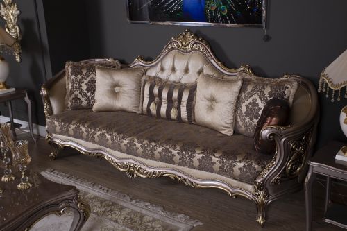Gold Classic Sofa Set